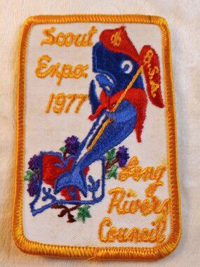 vintage Scout Expo 1977 Long Rivers Council embroidered patch
